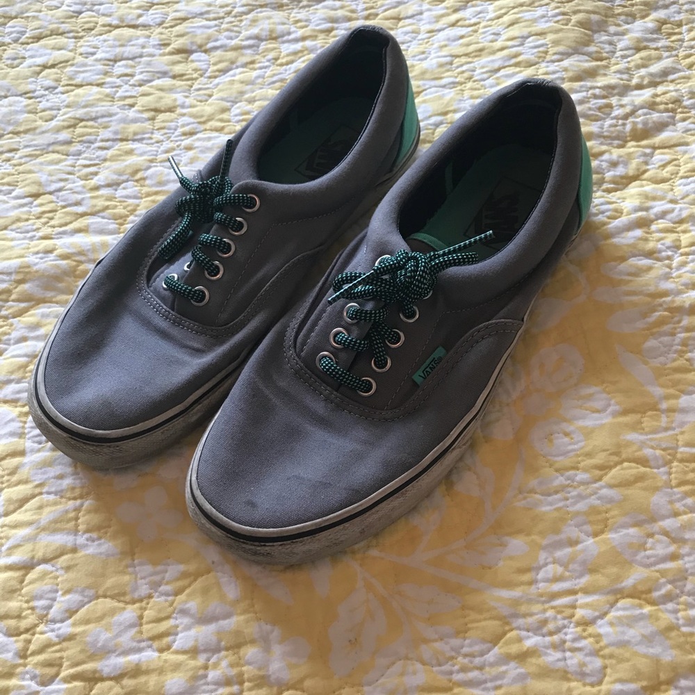 Men’s Vans - Grey/Teal Size 9.5